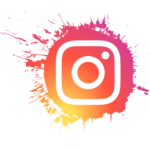 Instagram logo modern paint splash social media PNG